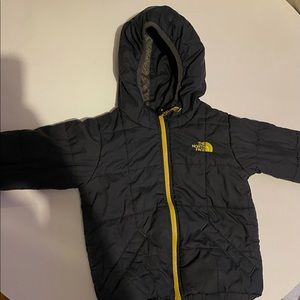 Used Toddler The North Face Grey & Yellow Reservable Jacket